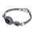 Quartz link pendant bracelet, 'Garden Glow' - Green Faceted Quartz Pendant Sterling Silver Link Bracelet (image 2c) thumbail