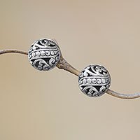 Sterling silver stud earrings,
