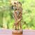 Wood sculpture, 'Heron Heritage' - Hand-Carved Wood Openwork Heron Sculpture from Bali thumbail