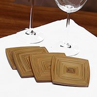 Bamboo coasters,