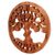 Wood relief panel, 'Frangipani Petals' - Suar Wood Frangipani Tree Relief Panel from Bali (image 2b) thumbail