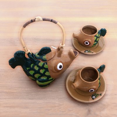 Ceramic tea set, Timang Trout (set for 2)