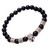 Men's onyx beaded stretch bracelet, 'Spartan Spirit' - Men's Spartan-Themed Onyx Beaded Stretch Bracelet (image 2c) thumbail