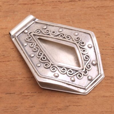 Sterling silver money clip, Serene Surf