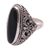 Onyx cocktail ring, 'Quiet Night' - Sterling Silver Ornate Oblong Black Onyx Cocktail Ring (image 2a) thumbail