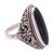 Onyx cocktail ring, 'Quiet Night' - Sterling Silver Ornate Oblong Black Onyx Cocktail Ring (image 2c) thumbail