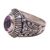 Amethyst cocktail ring, 'Sakah Temple' - Sterling Silver and Faceted Amethyst Temple Cocktail Ring (image 2d) thumbail