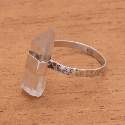 Quartz cocktail ring, Crystal Prism