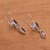 Garnet dangle earrings, 'Crimson Rainfall' - Sterling Silver and Garnet Red Raindrop Dangle Earrings (image 2c) thumbail