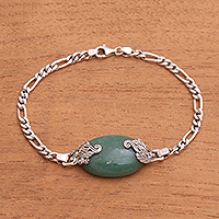 Aventurine pendant bracelet, 'Growing in the Morning' - Aventurine Pendant Bracelet from Bali