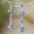 Sterling silver dangle earrings, 'Exuberant Vines' - Sterling Silver Elongated Floral Vine Theme Dangle Earrings thumbail