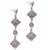 Sterling silver dangle earrings, 'Exuberant Vines' - Sterling Silver Elongated Floral Vine Theme Dangle Earrings (image 2c) thumbail