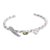 Peridot cuff bracelet, 'Love Takes Wing' - Sterling Silver Wing and Heart Peridot Cuff Bracelet (image 2a) thumbail