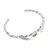 Peridot cuff bracelet, 'Love Takes Wing' - Sterling Silver Wing and Heart Peridot Cuff Bracelet (image 2c) thumbail