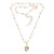 Multi-gemstone pendant necklace, 'Moonlit Dewdrops' - Cultured Pearl and Amethyst Peridot Pendant Necklace (image 2a) thumbail