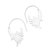 Sterling silver half-hoop earrings, 'Blossoming Friends' - Sterling Silver Half-Hoop Earrings from Bali (image 2a) thumbail