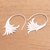 Sterling silver half-hoop earrings, 'Blossoming Friends' - Sterling Silver Half-Hoop Earrings from Bali (image 2c) thumbail