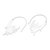 Sterling silver half-hoop earrings, 'Blossoming Friends' - Sterling Silver Half-Hoop Earrings from Bali (image 2d) thumbail