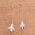 Sterling silver filigree dangle earrings, 'Rocket Blast' - Handcrafted Sterling Silver Filigree Rocket Dangle Earrings (image 2b) thumbail