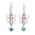 Blue topaz dangle earrings, 'Square Butterfly' - Blue Topaz Dangle Earrings from Bali (image 2a) thumbail