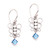 Blue topaz dangle earrings, 'Square Butterfly' - Blue Topaz Dangle Earrings from Bali (image 2d) thumbail