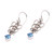 Blue topaz dangle earrings, 'Square Butterfly' - Blue Topaz Dangle Earrings from Bali (image 2e) thumbail