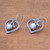 Cultured pearl dangle earrings, 'Center of Love' - Heart-Shaped Cultured Pearl Dangle Earrings from Bali (image 2c) thumbail