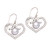 Cultured pearl dangle earrings, 'Center of Love' - Heart-Shaped Cultured Pearl Dangle Earrings from Bali (image 2d) thumbail
