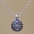 Sterling silver pendant necklace, 'Sacred Padma' - Padma Flower Sterling Silver Pendant Necklace from Bali thumbail