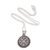 Sterling silver pendant necklace, 'Sacred Padma' - Padma Flower Sterling Silver Pendant Necklace from Bali (image 2a) thumbail
