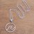 Sterling silver pendant necklace, 'Sanur Wave' - Wave Pattern Sterling Silver Pendant Necklace from Bali (image 2b) thumbail