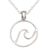 Sterling silver pendant necklace, 'Sanur Wave' - Wave Pattern Sterling Silver Pendant Necklace from Bali (image 2e) thumbail