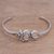 Sterling silver cuff bracelet, 'Pure Omkara' - Om Pattern Sterling Silver Cuff Bracelet Crafted in Bali thumbail
