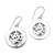 Sterling silver dangle earrings, 'Word of Omkara' - Circular Om Sterling Silver Dangle Earrings from Bali (image 2a) thumbail