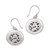 Sterling silver dangle earrings, 'Word of Omkara' - Circular Om Sterling Silver Dangle Earrings from Bali (image 2d) thumbail
