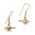 Gold plated sterling silver dangle earrings, 'Magic Lamp' - Handmade 18k Gold Plated Sterling Silver Dangle Earrings (image 2a) thumbail