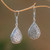 Sterling silver dangle earrings, 'Droplet Swirls' - Swirl Motif Sterling Silver Dangle Earrings from Bali thumbail