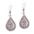 Sterling silver dangle earrings, 'Droplet Swirls' - Swirl Motif Sterling Silver Dangle Earrings from Bali (image 2a) thumbail
