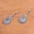 Sterling silver dangle earrings, 'Droplet Swirls' - Swirl Motif Sterling Silver Dangle Earrings from Bali (image 2c) thumbail