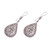 Sterling silver dangle earrings, 'Droplet Swirls' - Swirl Motif Sterling Silver Dangle Earrings from Bali (image 2d) thumbail
