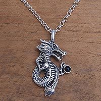 Onyx pendant necklace,