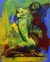 'Perfect Woman' - Signed Colorful Expressionist Painting of a Nude Woman thumbail