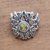 Peridot cocktail ring, 'Wheat Beauty' - Wheat Motif Peridot Cocktail Ring from Bali thumbail