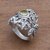 Peridot cocktail ring, 'Wheat Beauty' - Wheat Motif Peridot Cocktail Ring from Bali (image 2b) thumbail