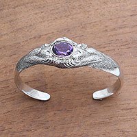 Amethyst cuff bracelet,