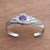 Amethyst cuff bracelet, 'Gemstone Monkey' - 4.5-Carat Amethyst Monkey Cuff Bracelet from Bali thumbail