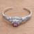 Amethyst cuff bracelet, 'Gemstone Monkey' - 4.5-Carat Amethyst Monkey Cuff Bracelet from Bali (image 2b) thumbail