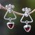 Garnet dangle earrings, 'Triangle Dew' - Triangular Garnet Dangle Earrings from Bali thumbail