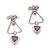 Garnet dangle earrings, 'Triangle Dew' - Triangular Garnet Dangle Earrings from Bali (image 2a) thumbail