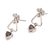Garnet dangle earrings, 'Triangle Dew' - Triangular Garnet Dangle Earrings from Bali (image 2d) thumbail